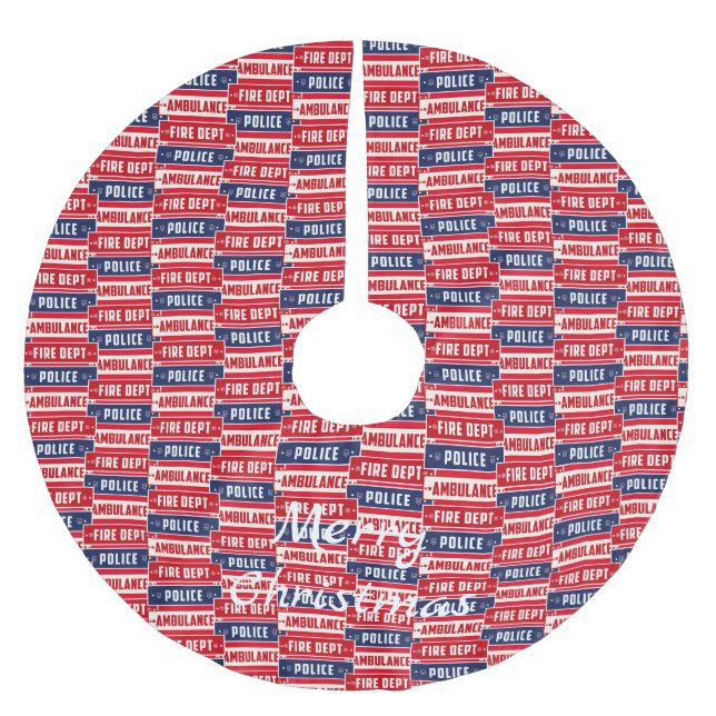 Tunder_Cove för brandpolisen Julgransmatta Borstad Polyester (Framsidan)