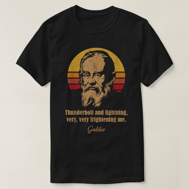 Tunderbolt och blixt Galileo Astronomy Meme T Shirt (Design framsida)