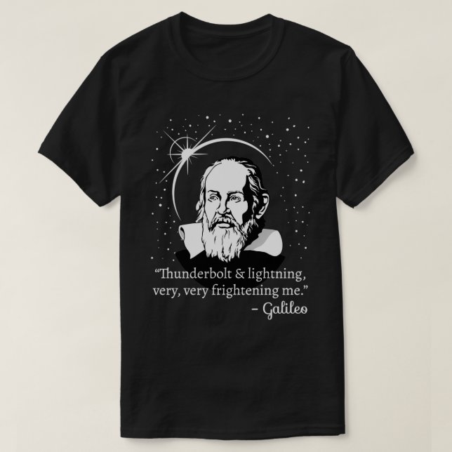 Tunderbolt och Blixt Galileo Science Design T Shirt (Design framsida)