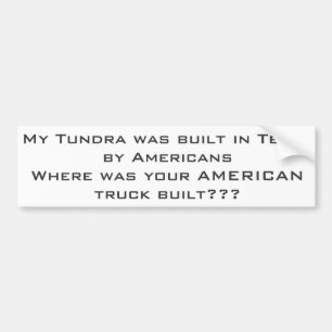 Tundra som göras i Amerika Bildekal