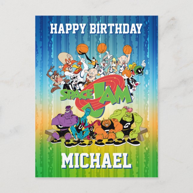 TUNE SQUAD™ mot Monstars Inbjudan Vykort (Framsida)