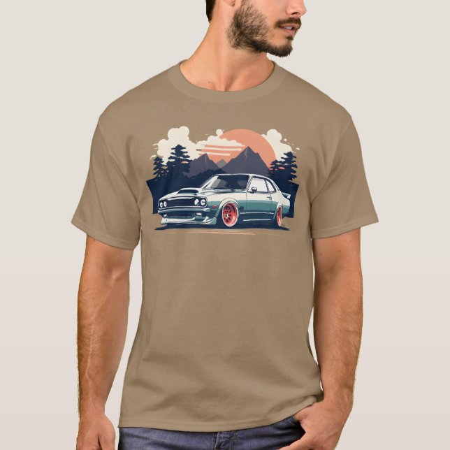 Tuned Japan Car boy family T Shirt (Framsida)