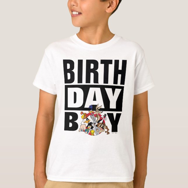 TUNES™-teckengrupp | Birthday Boy T Shirt (Framsida)