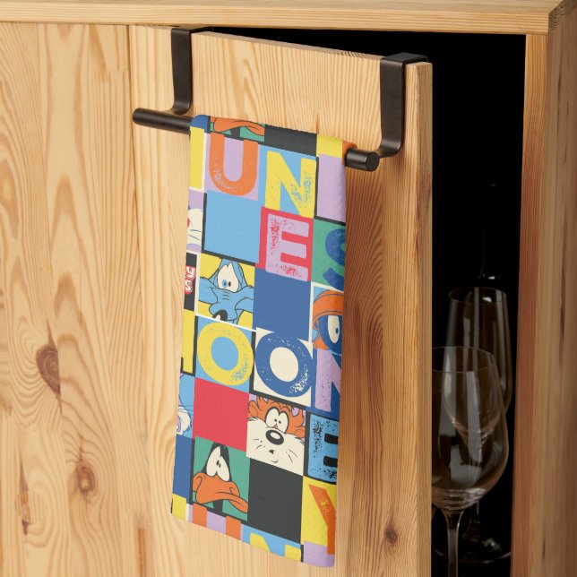 TUNES™-teckenkontrollsblock för LONEY TUNES™ Kökshandduk (Thirds Fold)