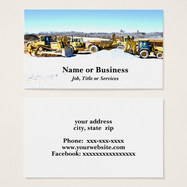 tung byggutrustning visitkort (Framsida & baksida)