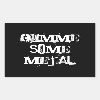 tung dekal i metall rektangulärt klistermärke