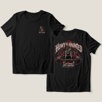 Tung & Hemsökt gotisk dödskalle-hantel Gymtröja T Shirt