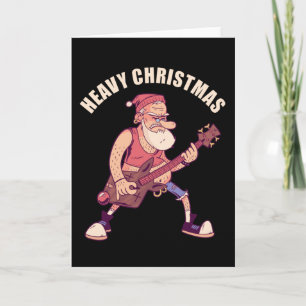 Tung Julrock Santa Kort