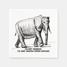 Tung korsstreckad elefant pappersservett