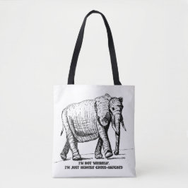 Tung korsstreckad elefant tygkasse