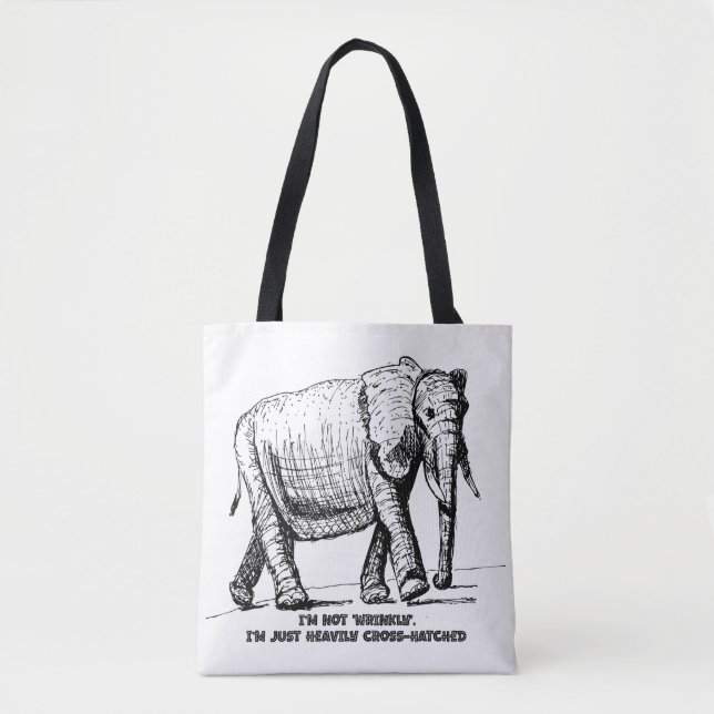 Tung korsstreckad elefant tygkasse (Framsida)