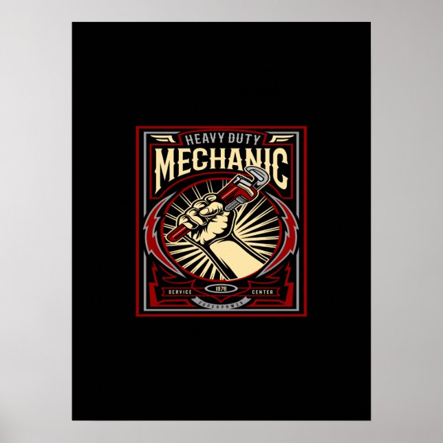 tung mekanisk poster (Framsidan)
