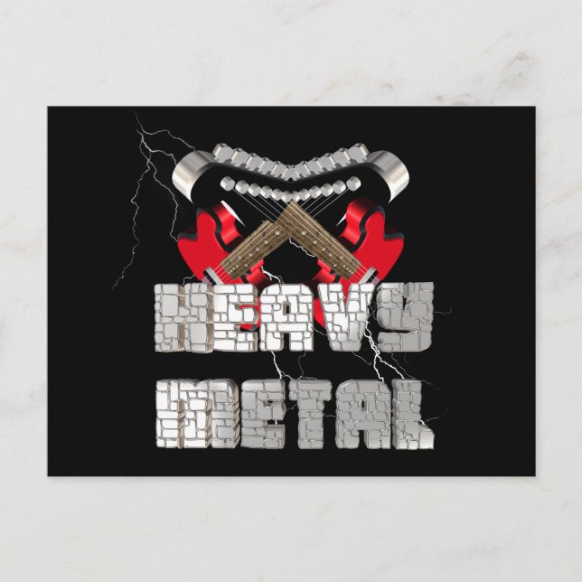 Tung metal vykort (Framsida)