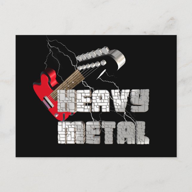 Tung metal vykort (Framsida)