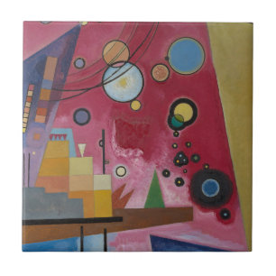 Tung röd av Wassily Kandinsky Kakelplatta