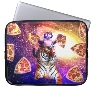 Tung Space-katt på tigermajs Laptop Fodral