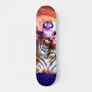 Tung Space-katt på tigermajs Mini Skateboard Bräda 18,5 Cm