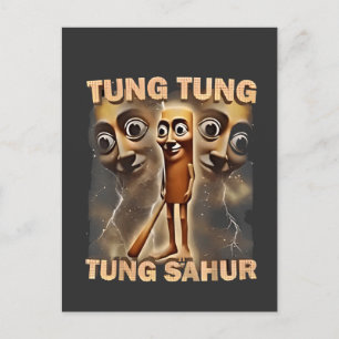 Tung tung sahur Brainrot Meme Helg Vykort