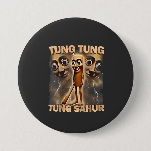 Tung tung sahur Brainrot Meme Knapp (Framsida)