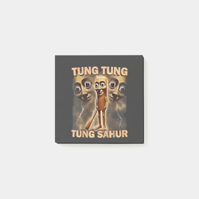 Tung tung sahur Brainrot Meme Post-it Block (Framsida)