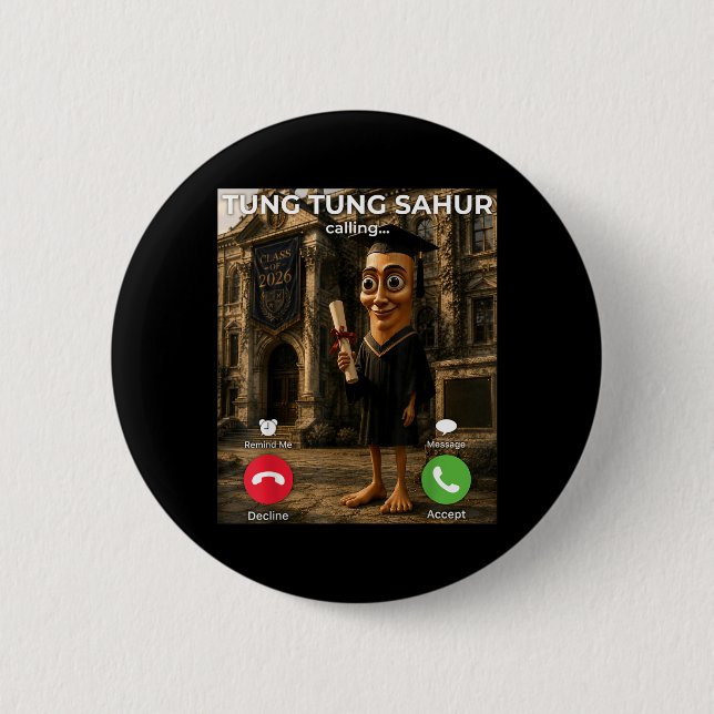 Tung Tung Sahur Calling Meme Examen Examen Knapp (Framsida)