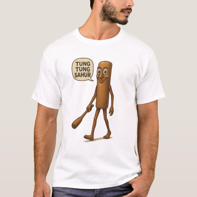 tung tung sahur memes tiktok anomaly t shirt (Framsida)