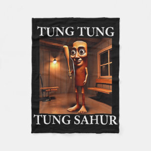 Tung Tung Tung Sahur Italy Brainrot Meme Funny Fleecefilt