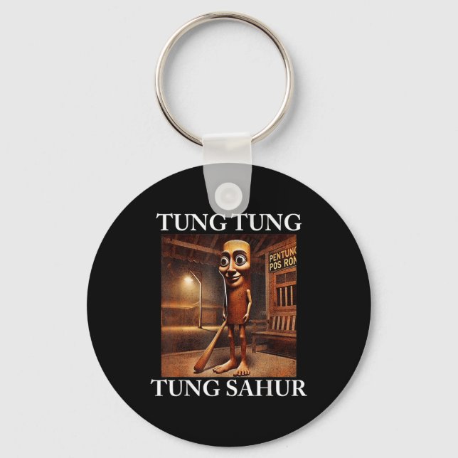 Tung Tung Tung Sahur Italy Brainrot Meme Funny Nyckelring (Framsida)