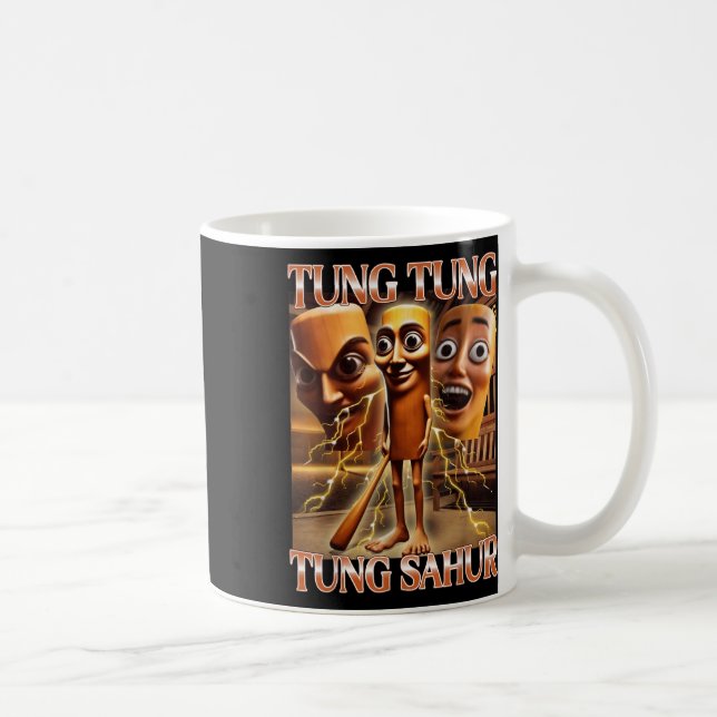 Tung Tung Tung Sahur Italy Brainrot Meme Kaffemugg (Höger)