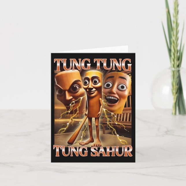 Tung Tung Tung Sahur Italy Brainrot Meme Kort (Framsida)