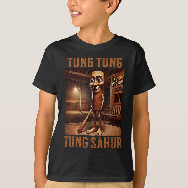 Tung Tung Tung Sahur Italy Brainrot Meme T Shirt (Framsida)
