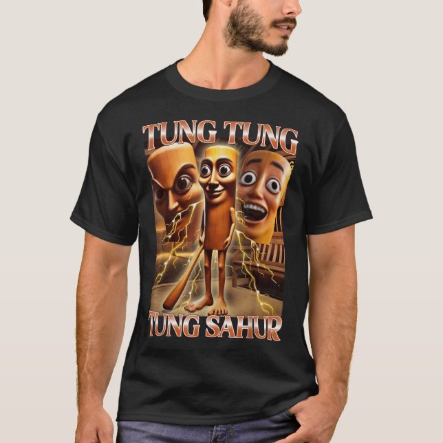 Tung Tung Tung Sahur Italy Brainrot Meme T Shirt (Framsida)