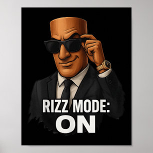 Tung Tung Tung Sahur Rizz Mode på italienska Brain Poster
