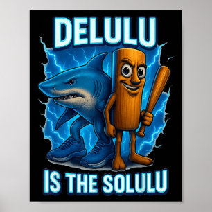 Tung Tung Tung Sahur Tralalero Tralala Roligt Meme Poster