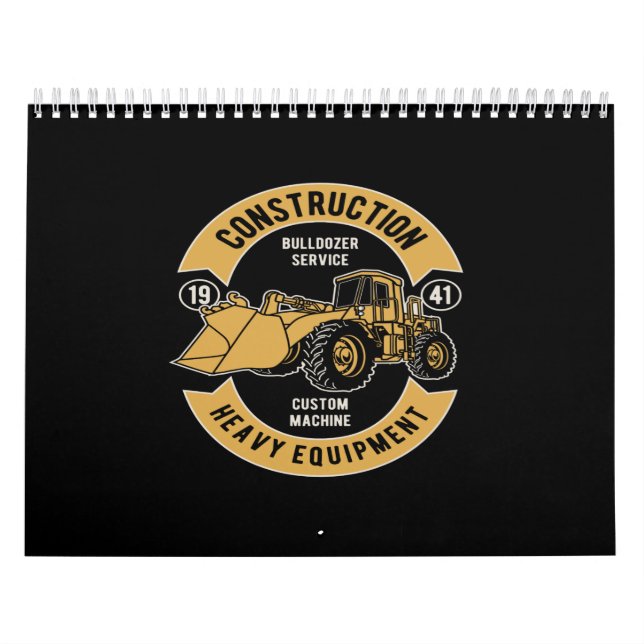 tung utrustning för bulldozer-konstruktion kalender (Omslag)
