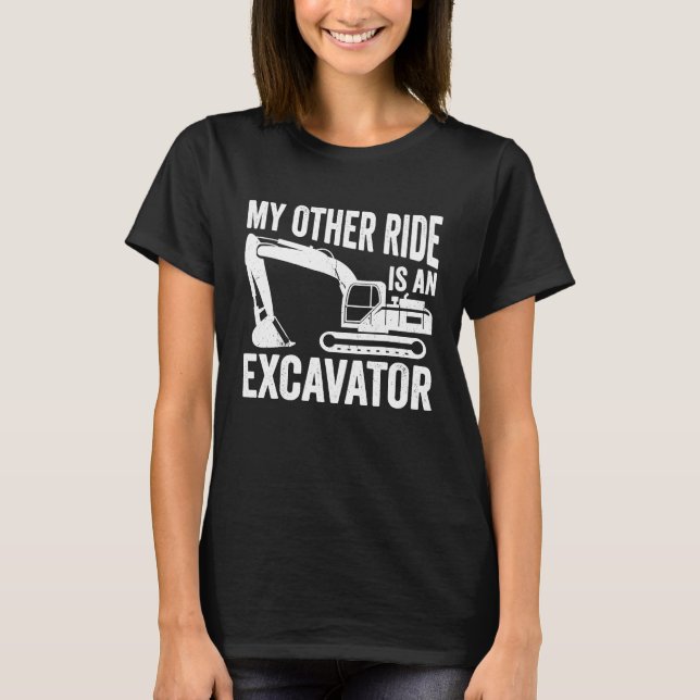 Tung utrustningsoperatör  Grävmaskin T Shirt (Framsida)