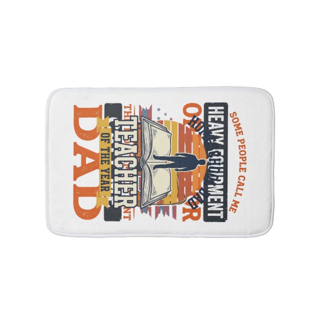 Tung utrustningsoperatör Pappa Vintage Shirt Desig Badrumsmatta (Framsidan)