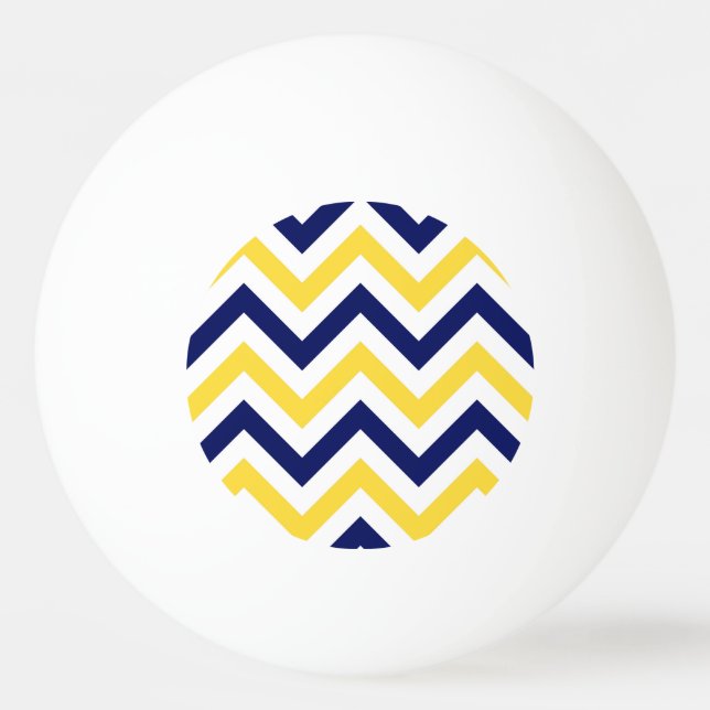 Tunga, ananas, Wht Large Chevron ZigZag Mönster Pingisboll (Framsidan)