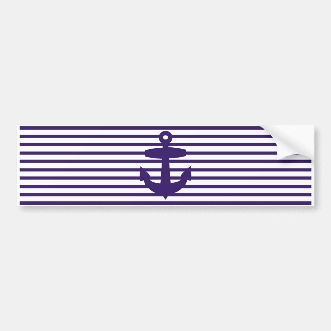 Tunga ankare med Blue Sailor Rand Bildekal (Framsidan)