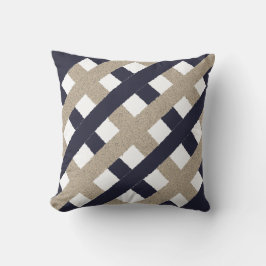 Tunga / Beige / White Rand Kudde