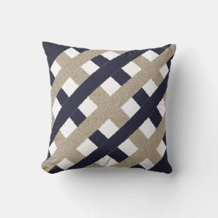 Tunga / Beige / White Rand Kudde