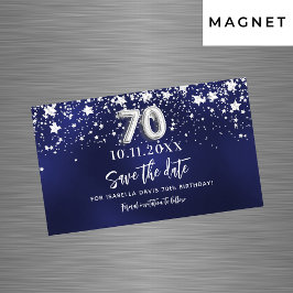 Tunga blå stjärnor 70-årsdagen Spara datum magnete