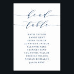 Tunga, blått, minimalistiskt skript, sittande Bröl Bordsnummer<br><div class="desc">Planen för bordsnummer av anpassade. Den har ett marint,  blått,  vismiskt skript och klassisk typografi. Anpassa genom att lägga till egna detaljer. Denna minimalistiska sittplan för bord är perfekt för bröllop,  babyduschar,  möhippor,  födelsedagar och mycket annat.</div>