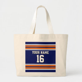 Tunga Blue med Orange White Rand Team Jersey Jumbo Tygkasse