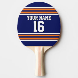 Tunga Blue med Orange White Rand Team Jersey Pingisracket