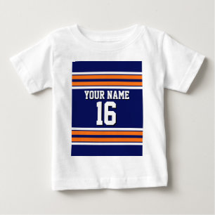 Tunga Blue med Orange White Rand Team Jersey T-shirt