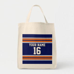 Tunga Blue med Orange White Rand Team Jersey Tygkasse