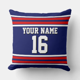 Tunga Blue med Red White Rand Team Jersey Kudde
