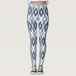 Tunga Blue och White Grunge Harlequin Mönster Leggings<br><div class="desc">Snyggt,  rustiska och unika baljor med marinblått och vitt grunge harlequin mönster. Andra färg finns tillgängliga.</div>