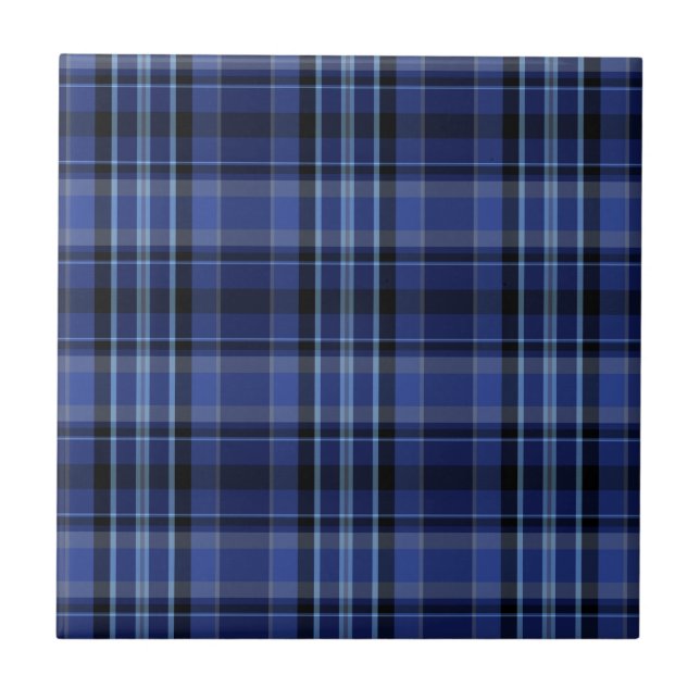 Tunga Blue Play Tartan Kakelplatta (Framsidan)